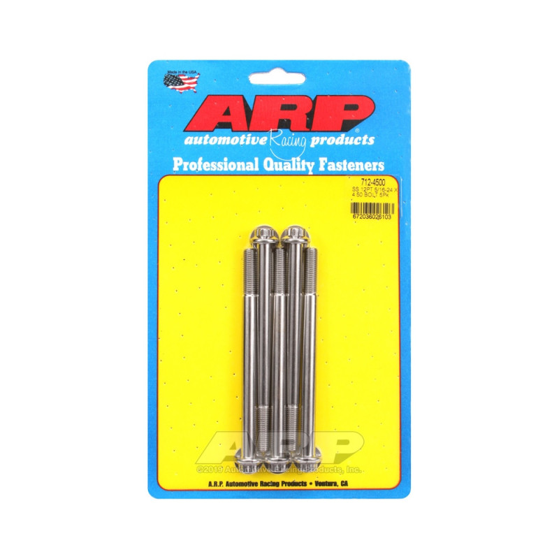 Set de șuruburi și piulițe universale ARP 5/16-24 – Oțel inoxidabil, 12 bucăți x 5 - ARP-712-4500 - 712-4500 - 3666618197517
